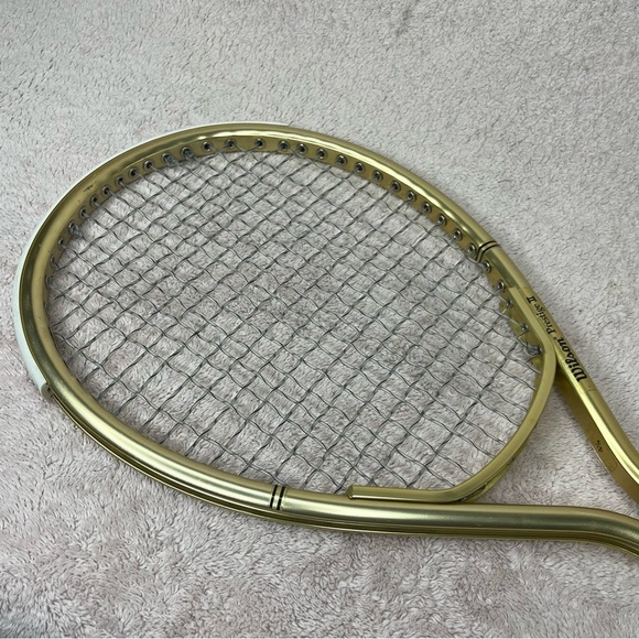 Vintage Wilson Prestige II Tennis/Racquetball Racket-Gold/Black-Grip Size 4 1/8 - Picture 4 of 8